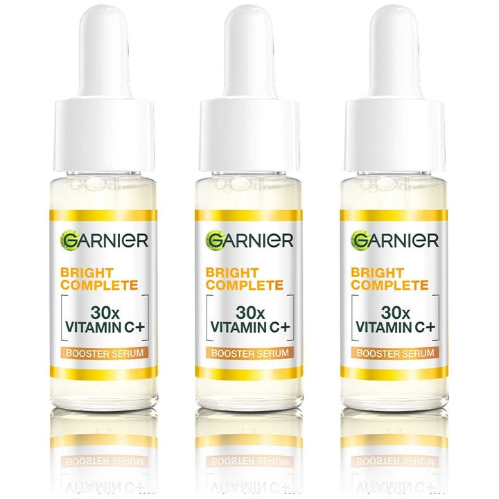 Garnier Set of 3 Vitamin C+ Face Serum for Skin Brightening with 2% Niacinamide -15ml each