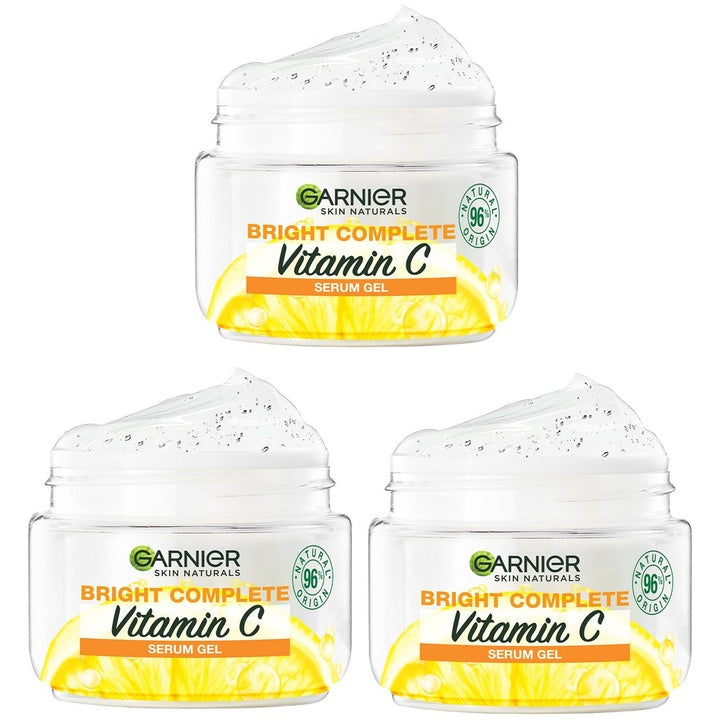 Garnier Set of 3 Skin Naturals Bright Complete Vitamin C Serum Gel Moisturizer - 45g each