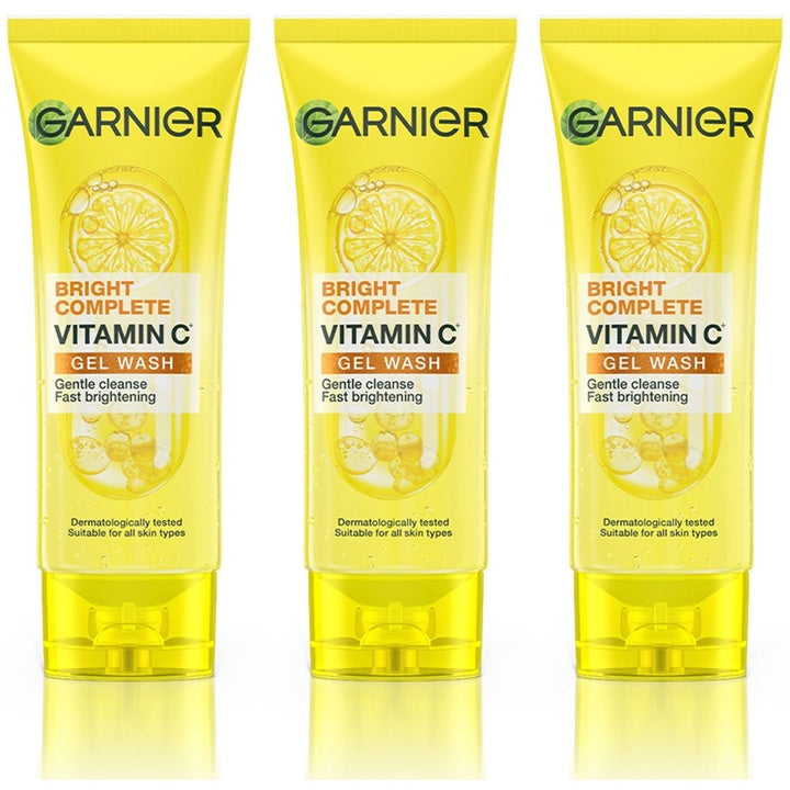 Garnier Set of 3 Skin Naturals Bright Complete Vitamin C Gel Facewash-100g each