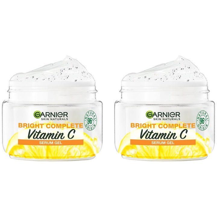 Garnier Skin Naturals Set of 2 Bright Complete Vitamin C Serum Gel Moistuirser - 45g each