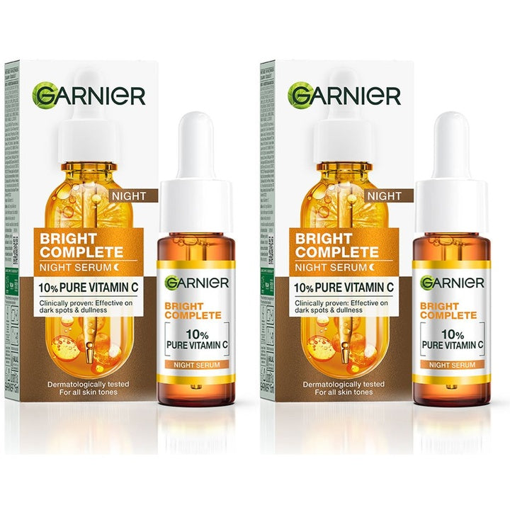 Garnier Set of 2 Bright Complete Vitamin C Night Serum With 10% Vitamin C - 15ml each