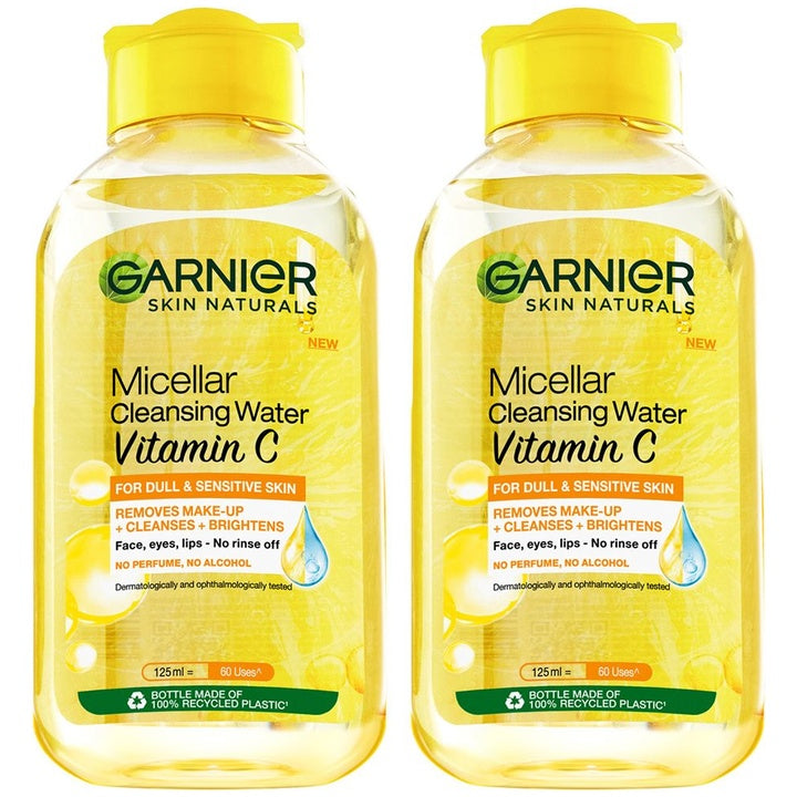 Garnier Set Of 2 Vitamin C Micellar Water Cleanser For Dull Skin - 125ml Each