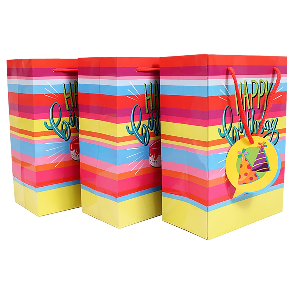 Archies Happy Birthday With Cake Design Printed Paper Gift Bag (Small) - 3 U