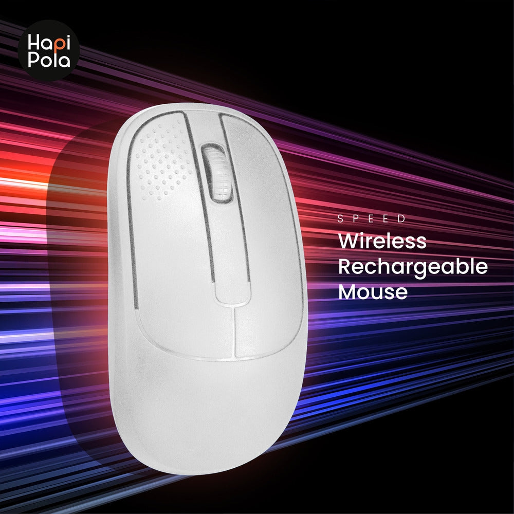 Hapipola Speed Wireless Mouse - White - 1 U
