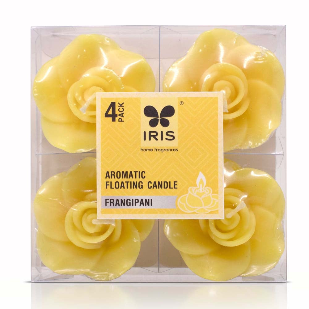 Iris Floater Candle - Frangipani - 4 U