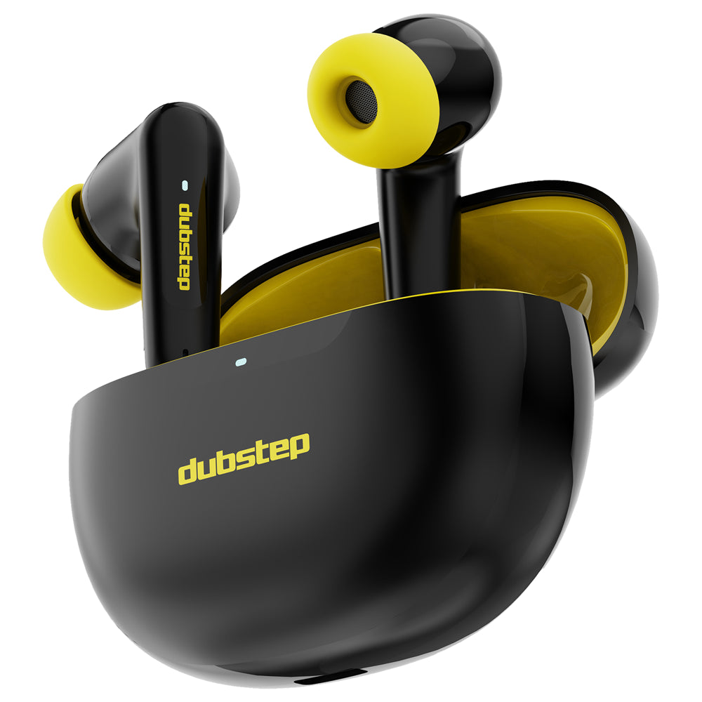 Nu Republic Dubstep Buzz X5 Wireless Earbuds - Black + Yellow - Black+Yellow