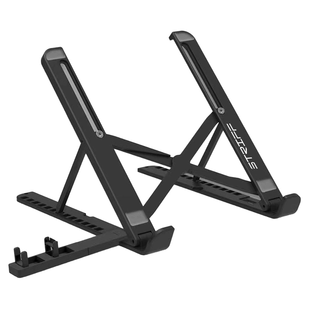 Striff Adjustable Anti Slip Multi Angle Foldable Laptop Stand - Black - 1 U
