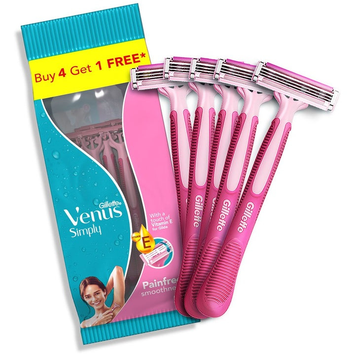 Gillette Venus Simply Venus Pink Hair Removal for Women - 5 Razors