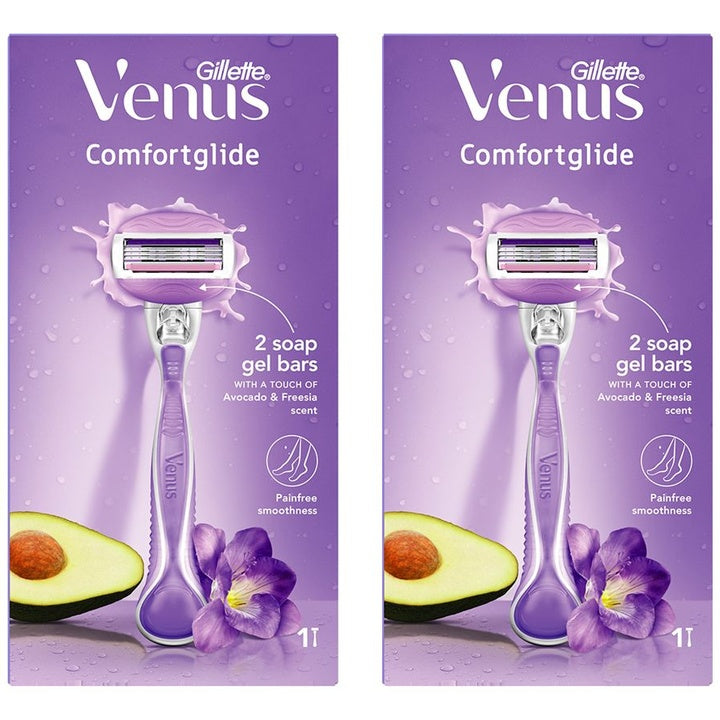 Gillette Venus Women Set of 2 Breeze Hair Removal Razors with Avocado Oil