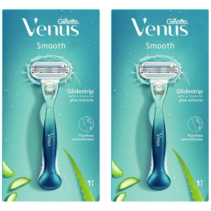 Gillette Venus Women Set of 2 Smooth Hair Removal Razor with Aloe Extracts - Blue