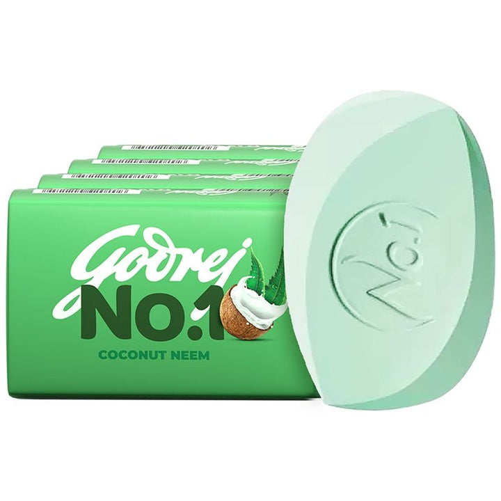 Godrej No.1 Set of 4 Coconut & Neem Bath Soap - 150 g Each