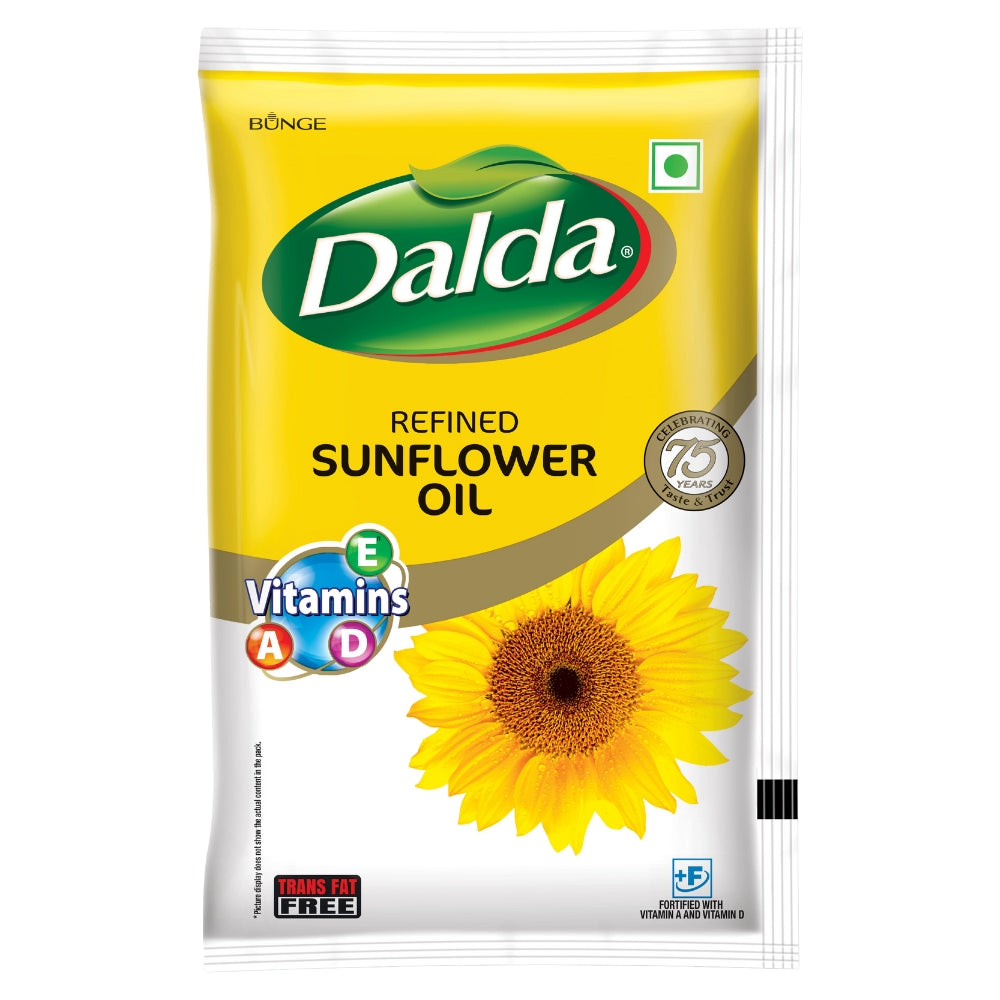 Dalda Refined Sunflower Oil Pouch - 830 g