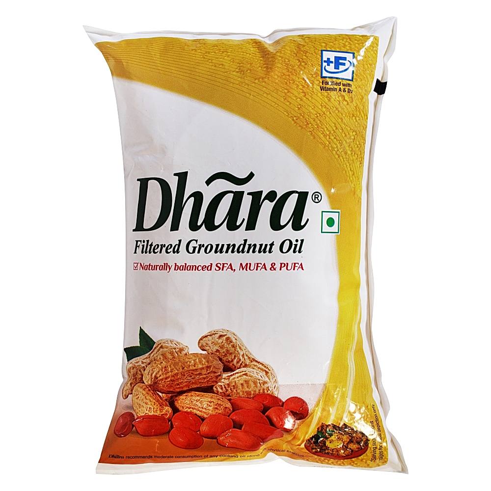 Dhara Filtered Groundnut Oil - 910 g