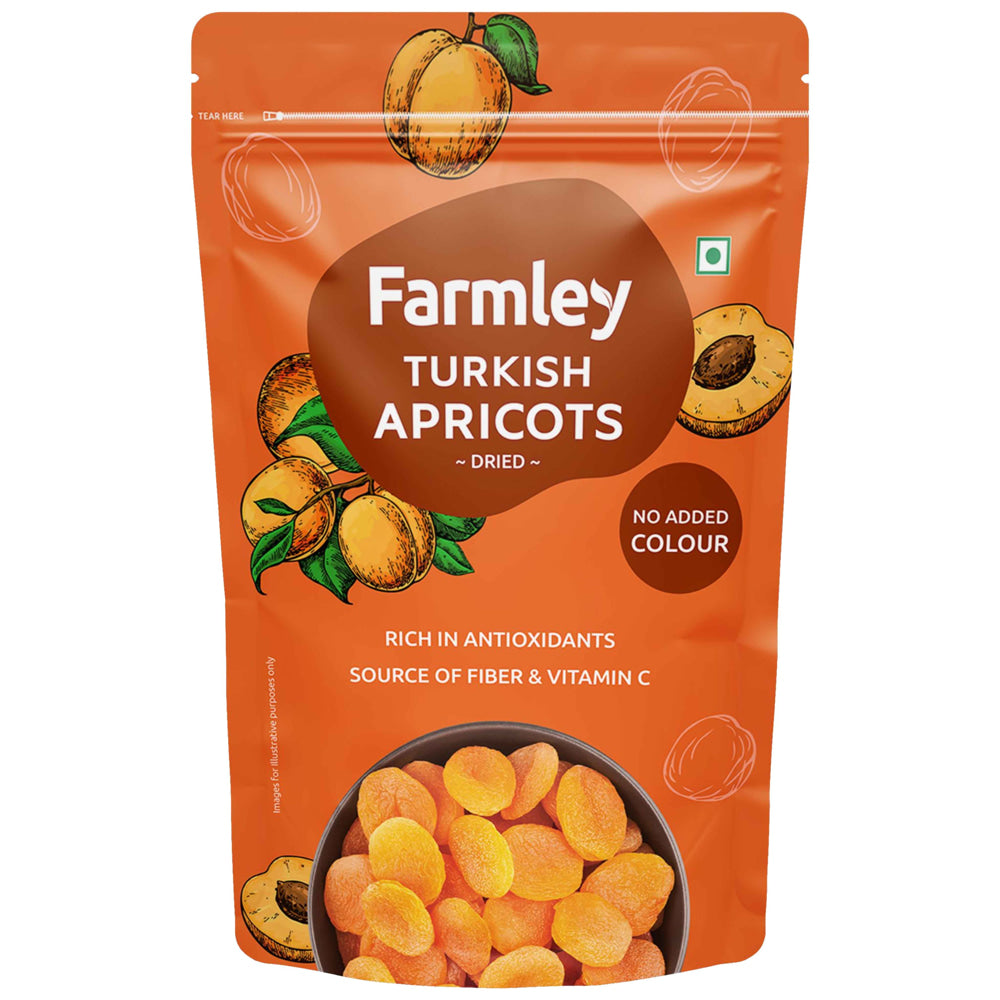 Farmley Turkish Apricots Dried Pouch - 200 g