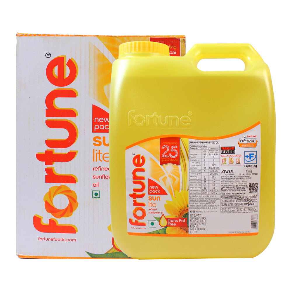 Fortune Sunlite Refined Sunflower Oil - 13 kg