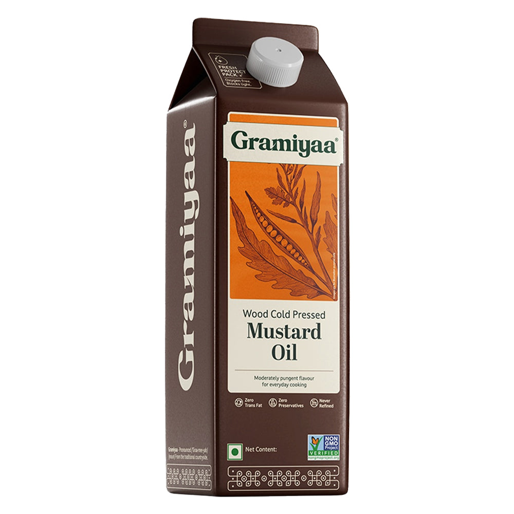 Gramiyaa Wood Cold Pressed Mustard Oil - 1 L