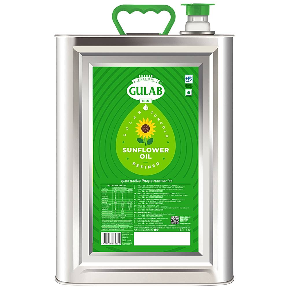 Gulab Sunflower Oil Tin - 13 kg