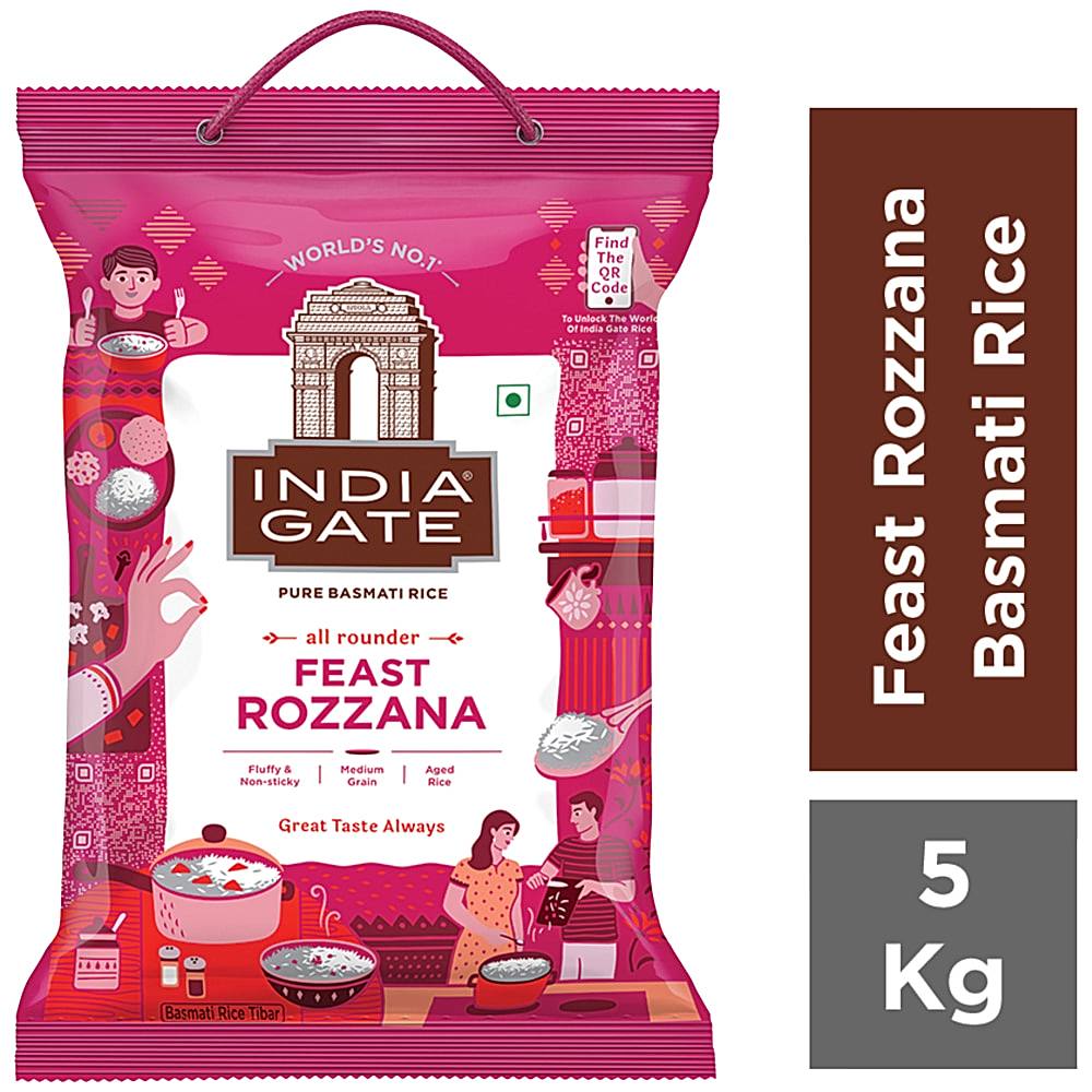India Gate Pure Basmati Rice Feast Rozzana - 5 kg
