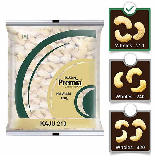 Premia Premium Kaju (Cashews) - 210 - 100 g