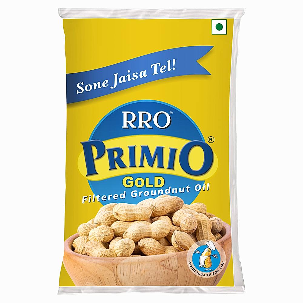 RRO Primio Gold Filtered Groundnut Oil - 870 g