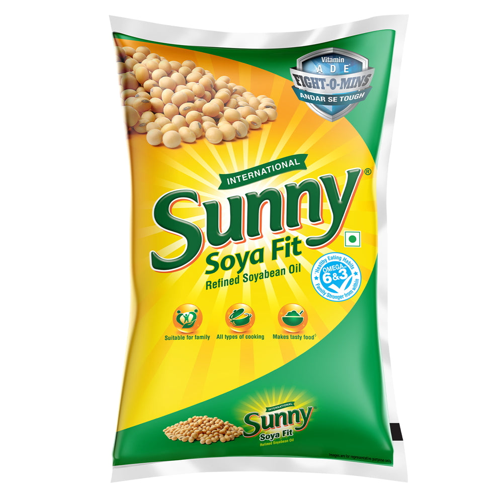 Sunny Soya Fit Refined Soyabean Oil Pouch - 800 g