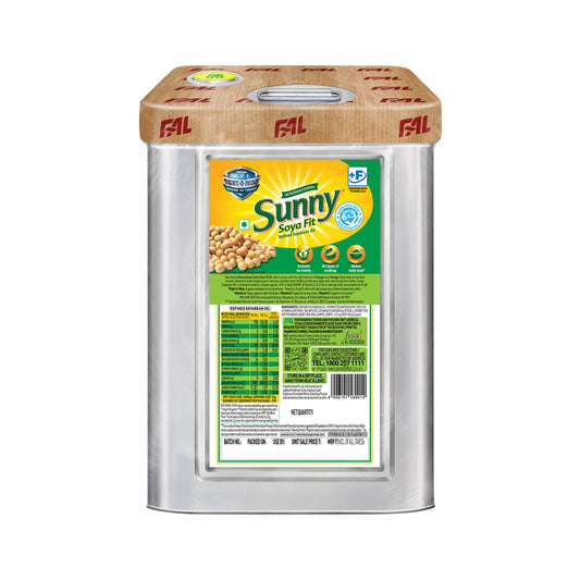 Sunny Soya Fit Refined Soyabean Oil Tin - 13 kg