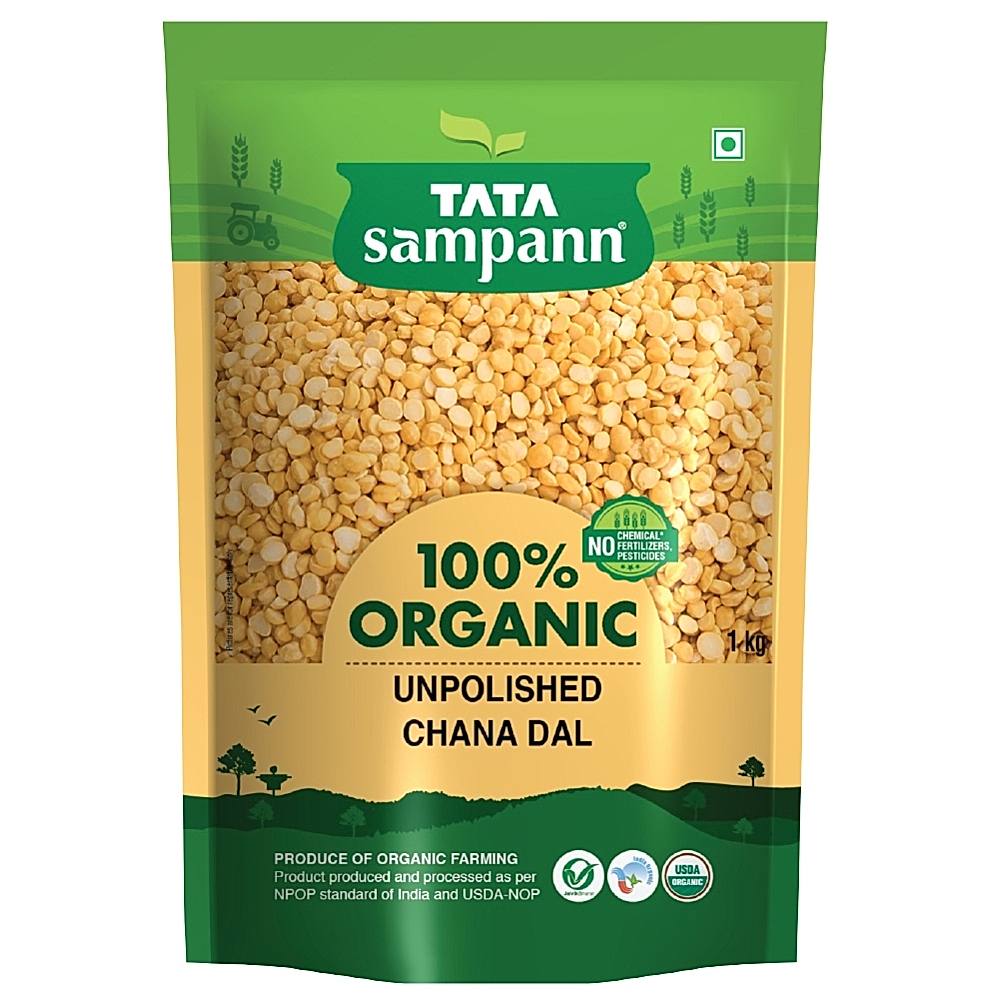 Tata Sampann Organic Unpolished Chana Dal - 1 kg