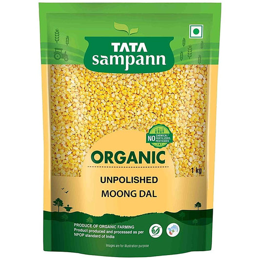 Tata Sampann Organic Unpolished Moong Dal - 1 kg