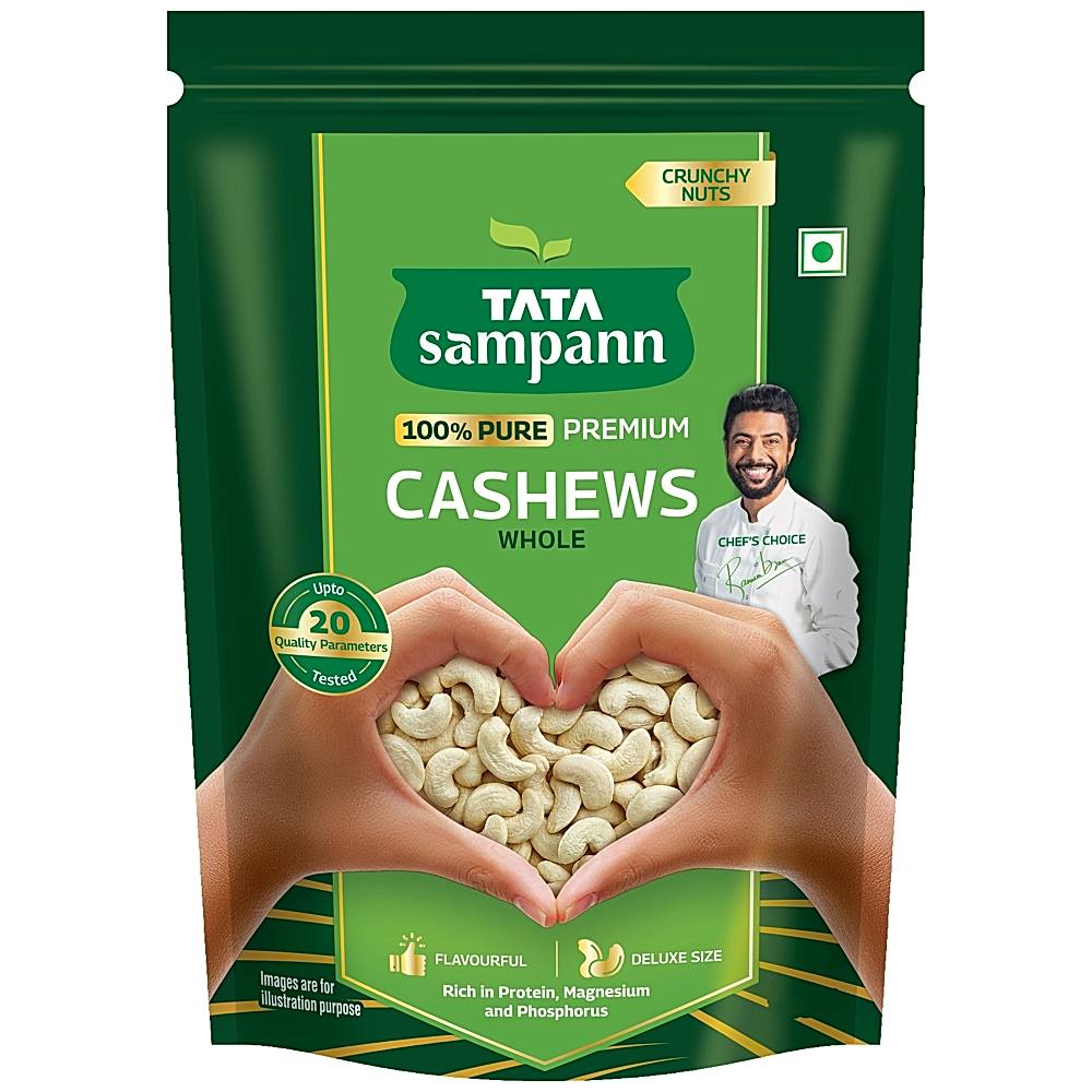 Tata Sampann Premium Cashews Whole (Kaju) - 200 g
