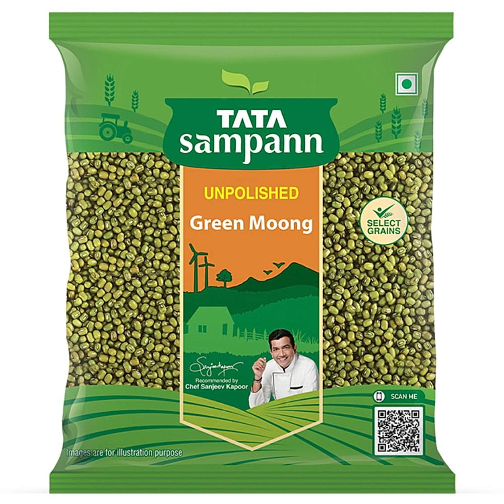 Tata Sampann Unpolished Green Moong - 500 g