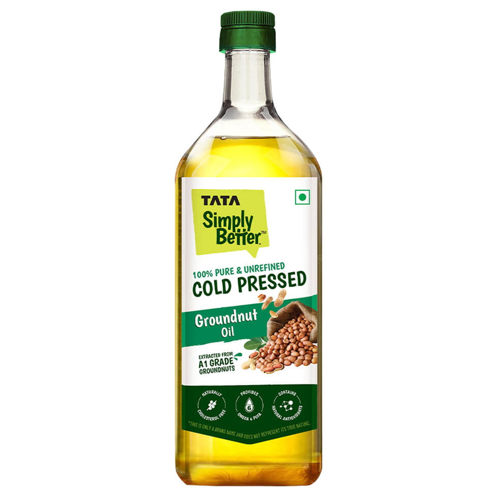 Tata Simply Better Cold Pressed Groundnut Oil - 910 g
