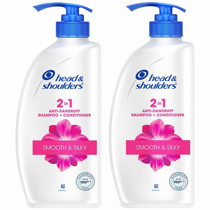 Head & Shoulders Set of 2 Smooth & Silky Anti-Dandruff Shampoo & Conditioner - 650ml each