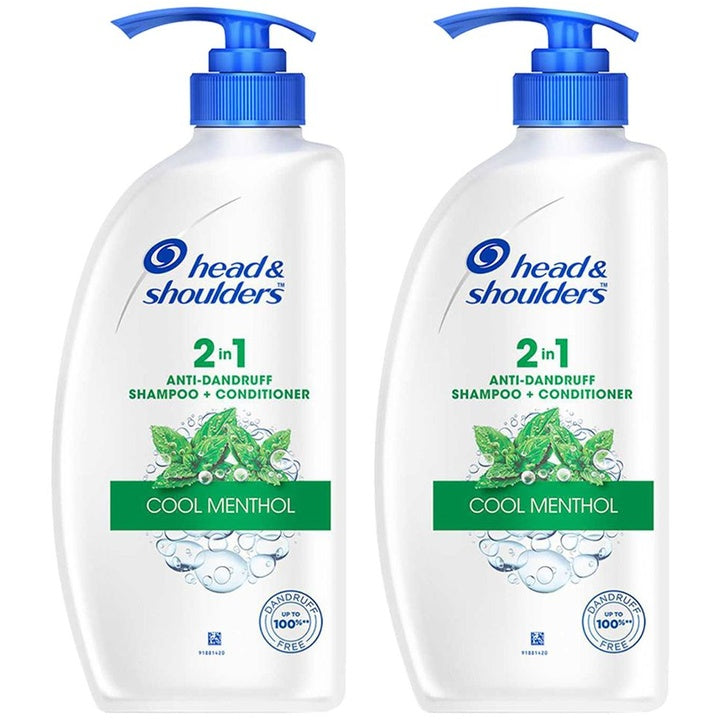 Head & Shoulders Set of 2 Cool Menthol Anti-Dandruff Shampoo & Conditioner - 650ml each