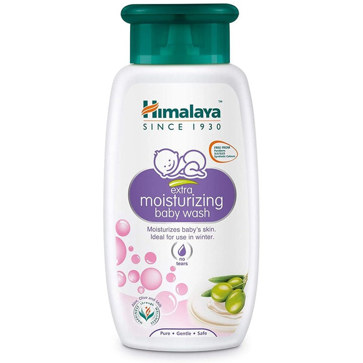 Himalaya Baby Herbal Extra Moisturizing Baby Wash with Almond Oil & Indian Aloe - 200 ml