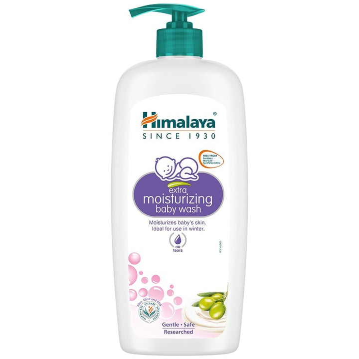 Himalaya Baby Extra Moisturizing Baby Wash With Aloevera, Milk & Olive Oil - 600ml