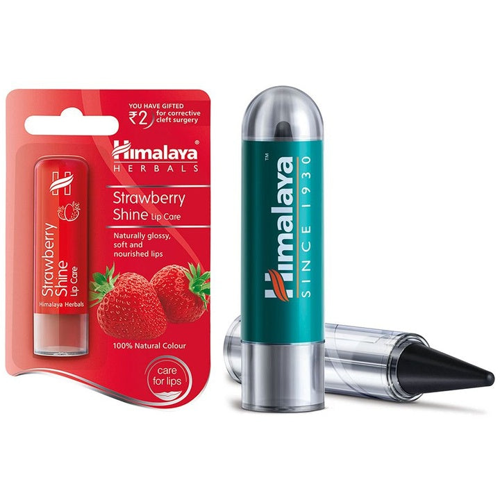 Himalaya Set of Strawberry Shine Lip Care & Herbals Black Kajal