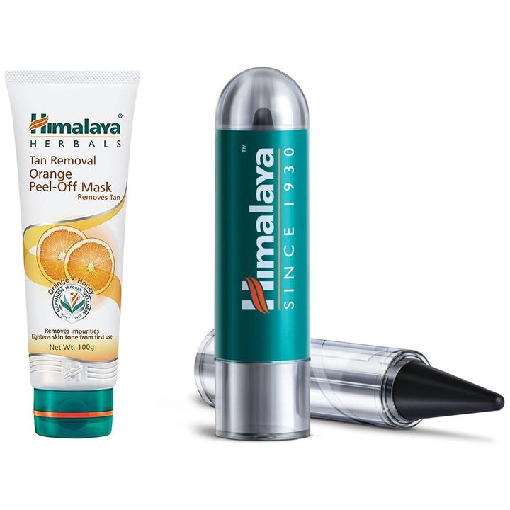 Himalaya Set of Black Kajal & Tan Removal Orange Peel-Off Mask