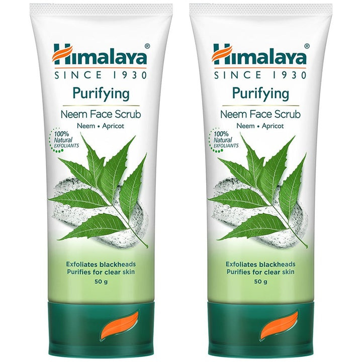 Himalaya Set of 2 Purifying Neem Face Scrub with Apricot for Blackheads & Acne - 50g each