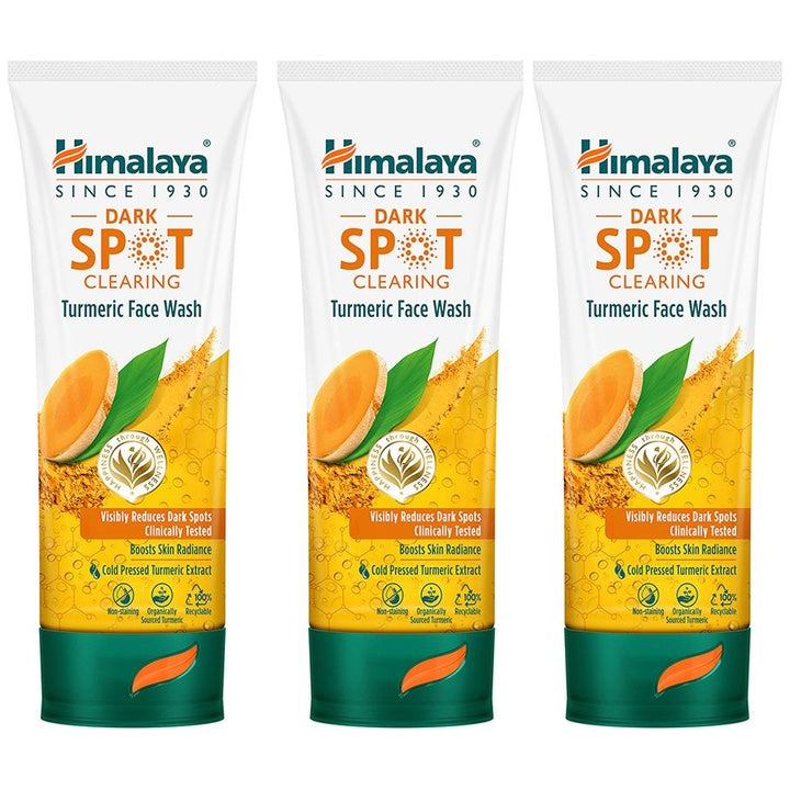 Himalaya Set of 3 Dark Spot Clearing Turmeric Face Wash - 100 ml Each