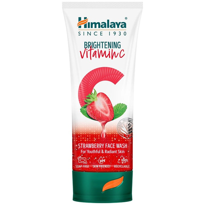 Himalaya Brightening Vitamin C Strawberry Face Wash for Youthful & Radiant Skin - 50 ml