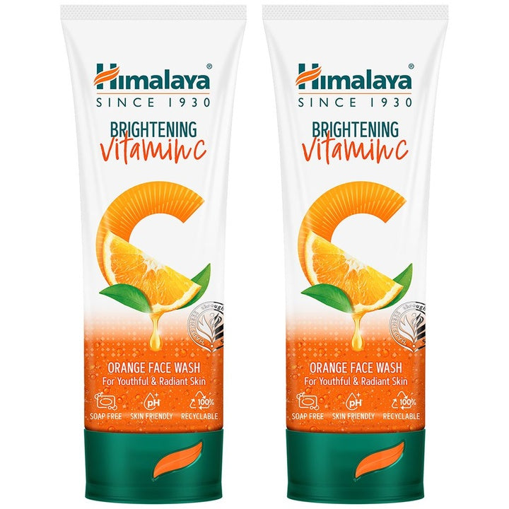 Himalaya Set of 2 Brightening Vitamin C Orange Face Wash For Youthful Skin- 100ml Each