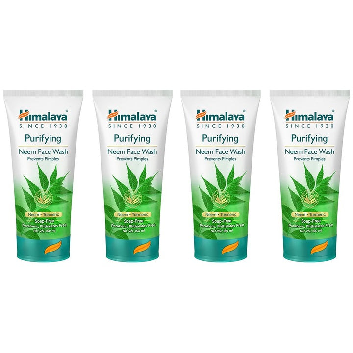 Himalaya Set of 4 Purifying Neem Face Wash to Prevent Pimple - 150 ml each