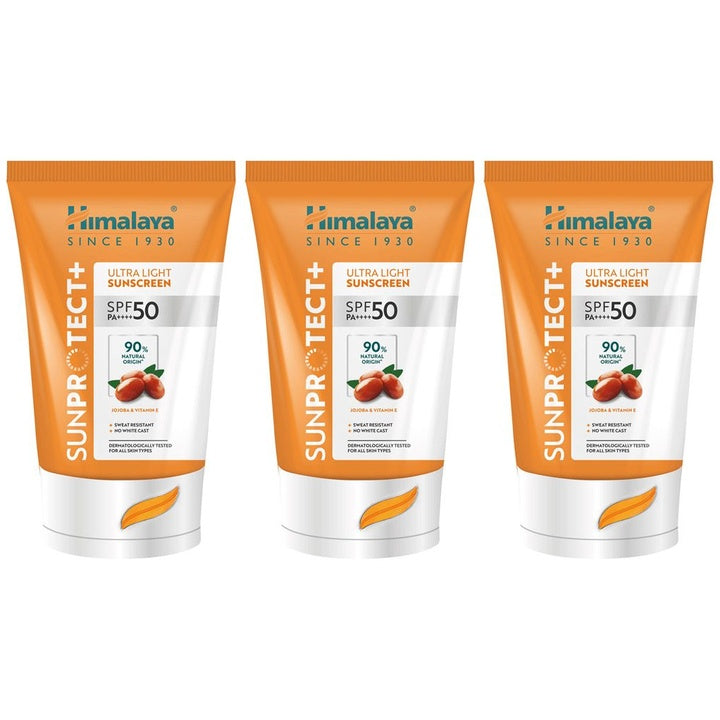 Himalaya Set of 3 SunProtect+ Ultra-Light Sunscreen Cream with SPF50 PA ++++ - 30g Each