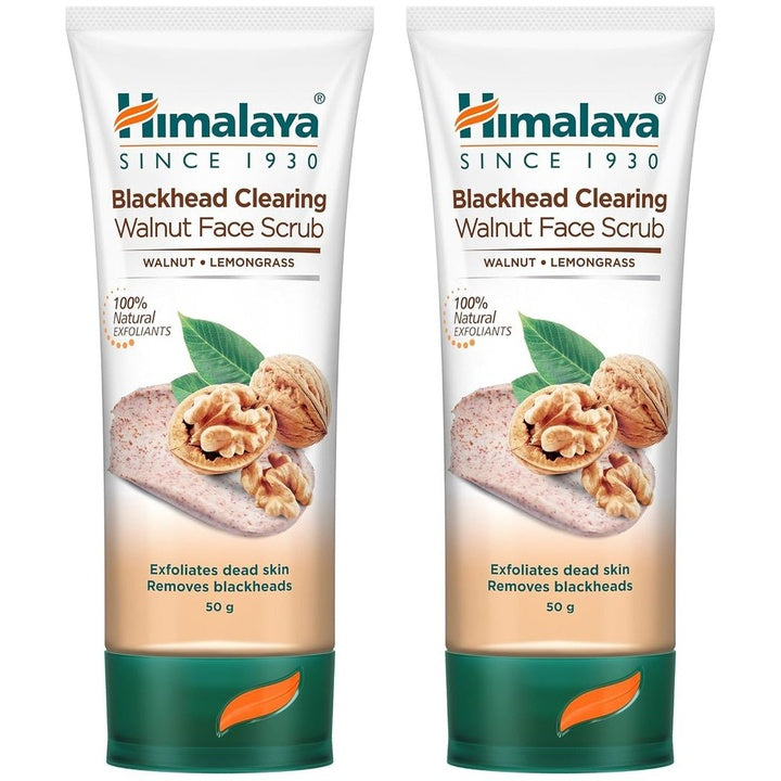 Himalaya Set of 2 Blackhead Clearing Walnut Facial Scrub With Lemongrass