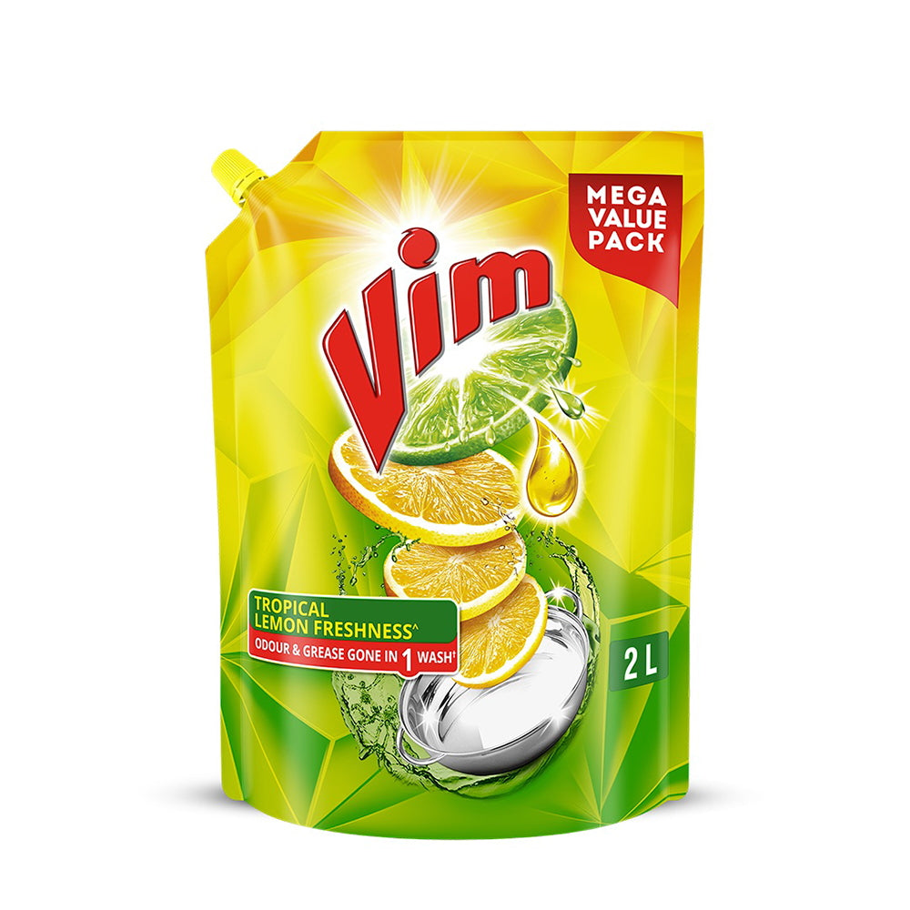 Vim Dishwash Liquid Gel - Lemon - 2 L