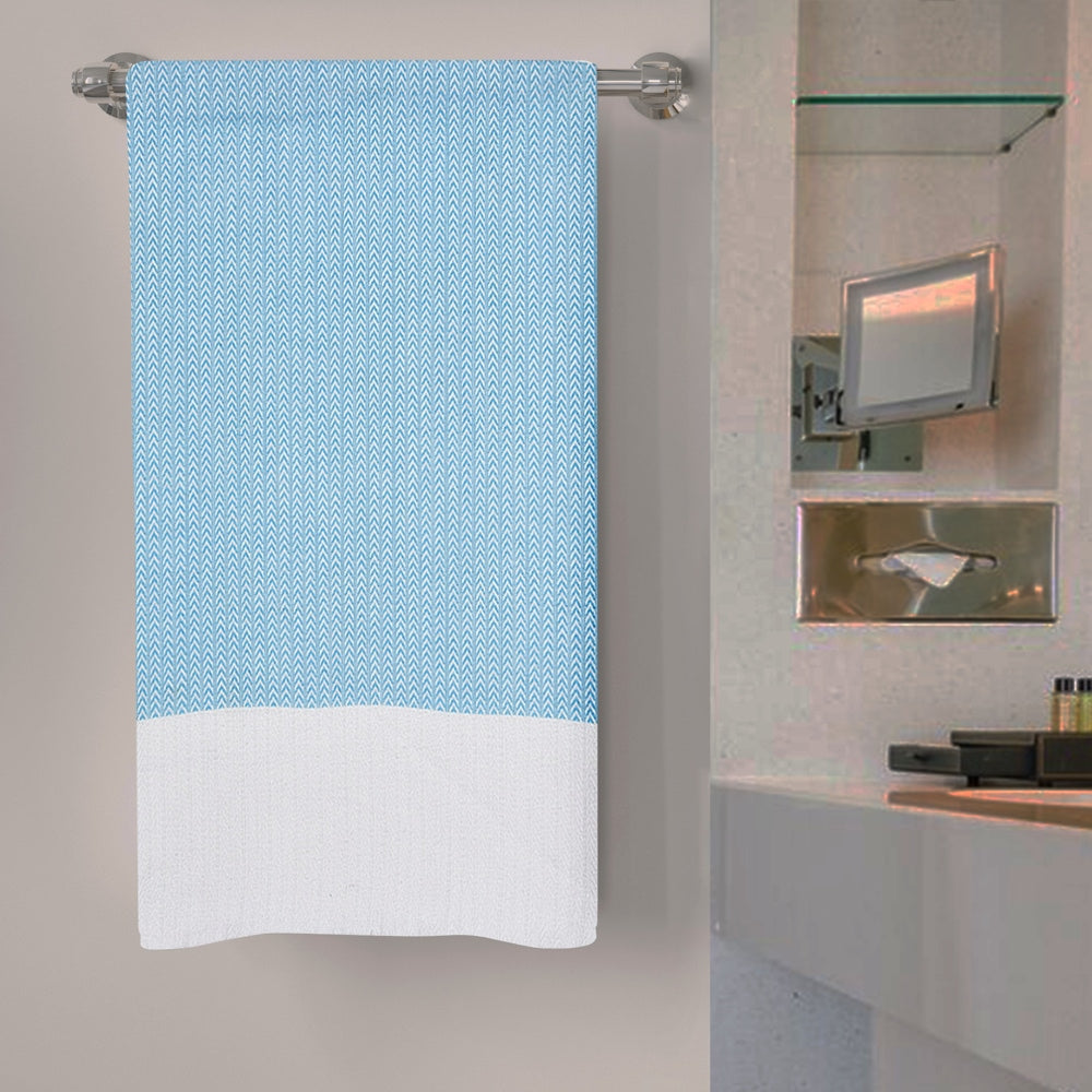 Anju Fabric Bath Towel 155 GSM (Aqua) - 75x150 cm - 1 U