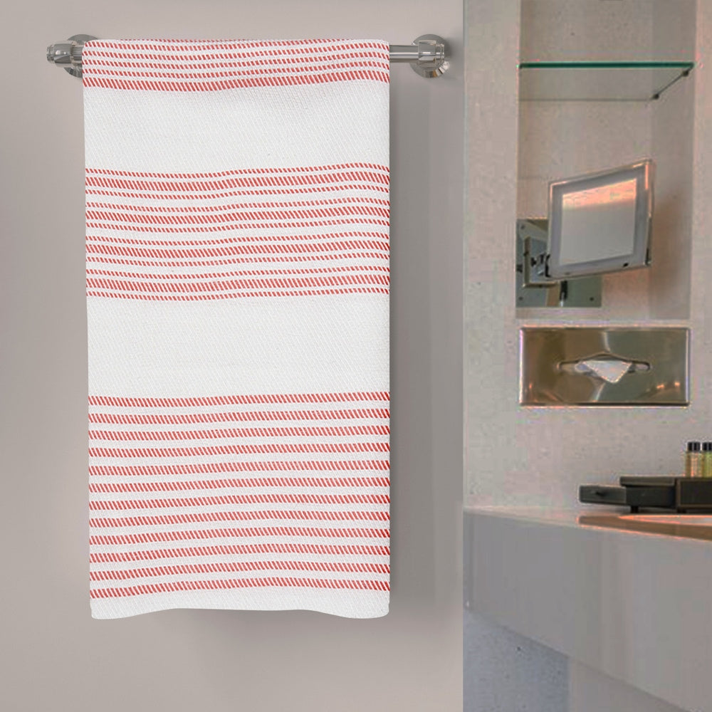 Anju Fabric Bath Towel 180 GSM (Peach) - 75x150 cm - 1 U