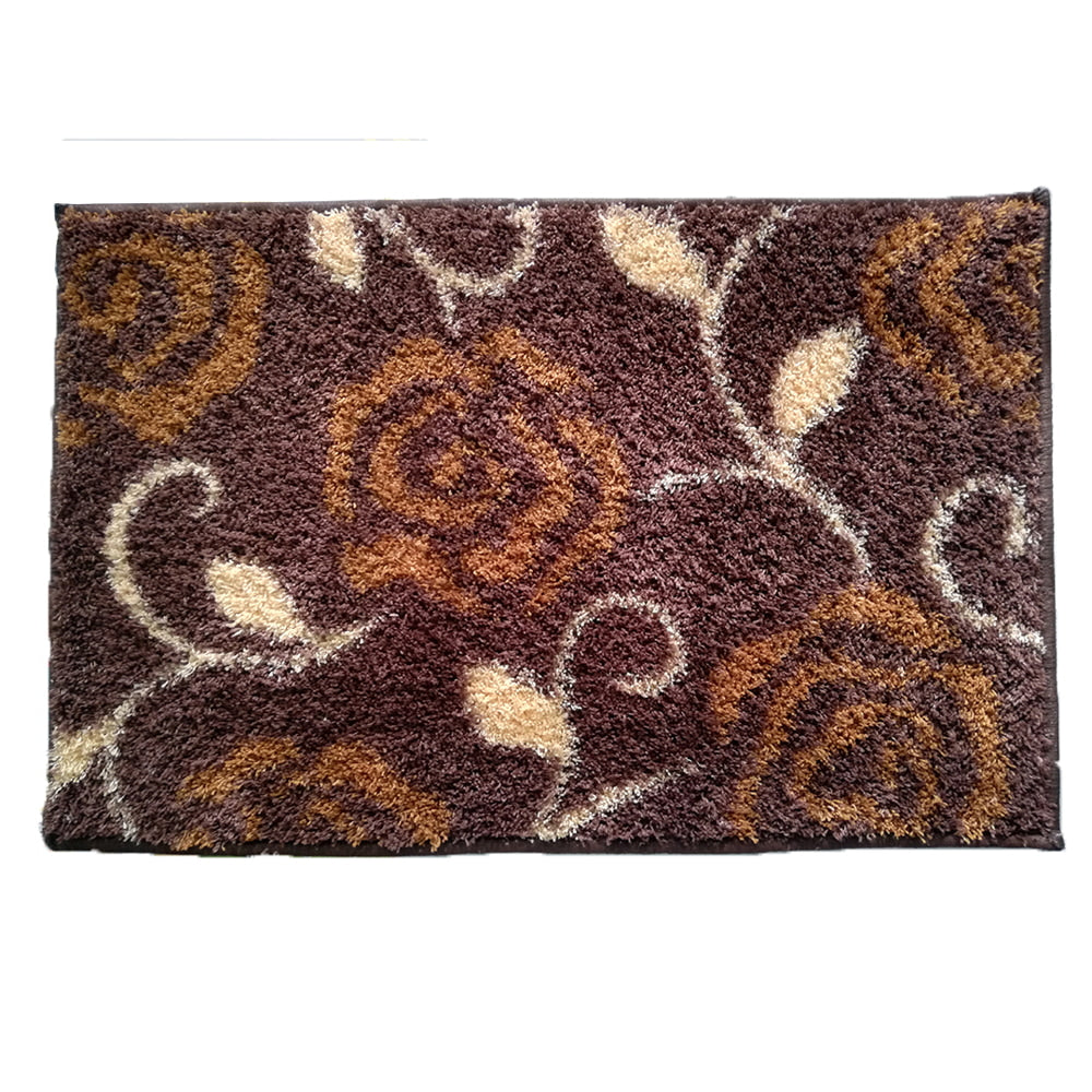Athom Living Micro Printed Bath Mat (15) - 38 X 58cm - Brown