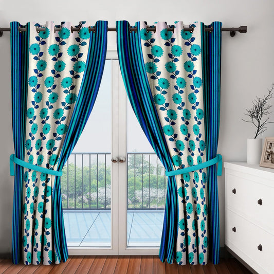 Cortina Stripe Door Curtain - Blue - 1 U
