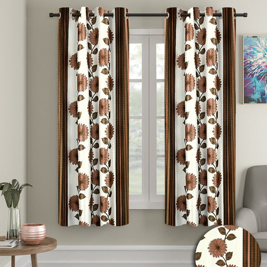Cortina Stripe Window Curtain - Coffee - 1 U